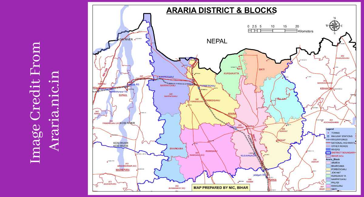Araria latest Map 2023